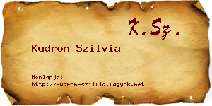 Kudron Szilvia névjegykártya